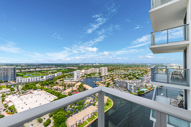 View from a balcony in Miami Florida